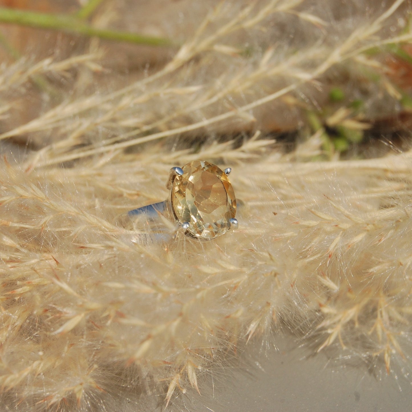 Yellow Citrine Ring