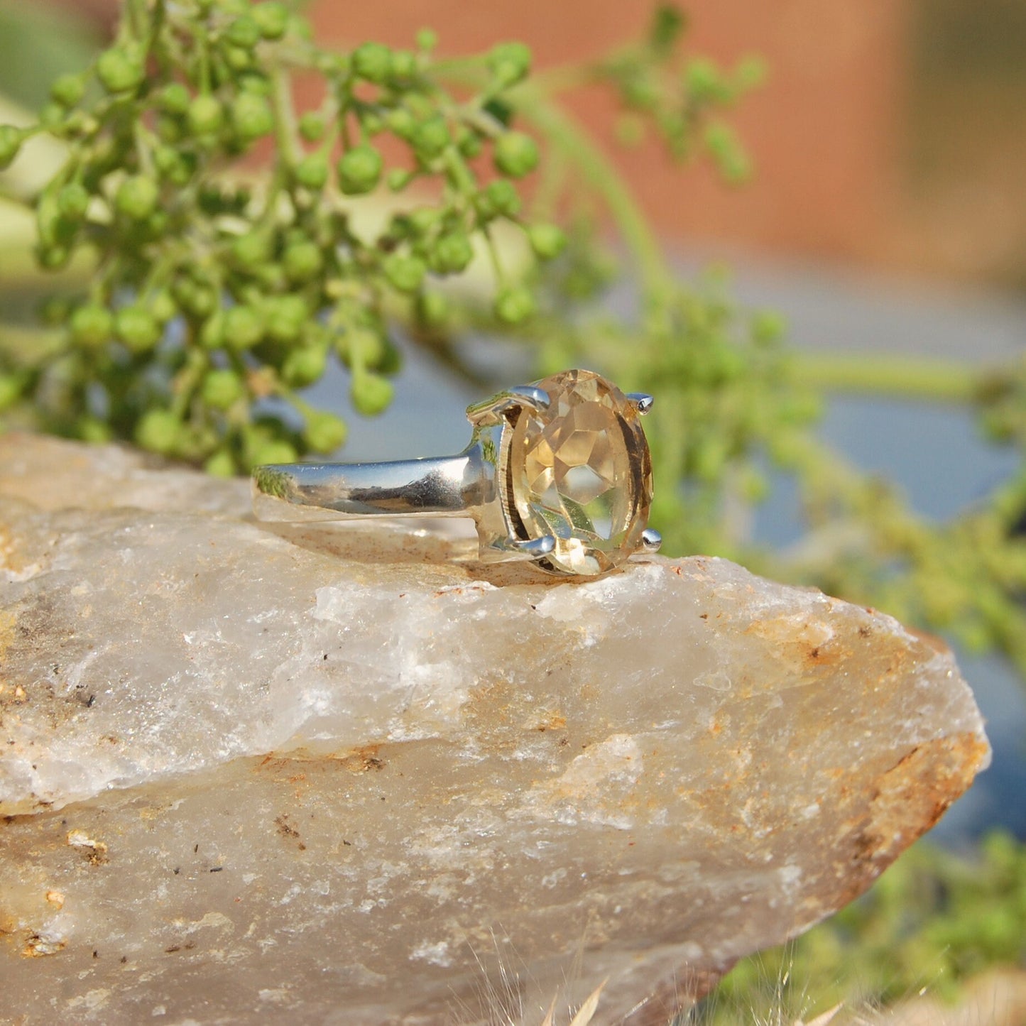 Yellow Citrine Ring
