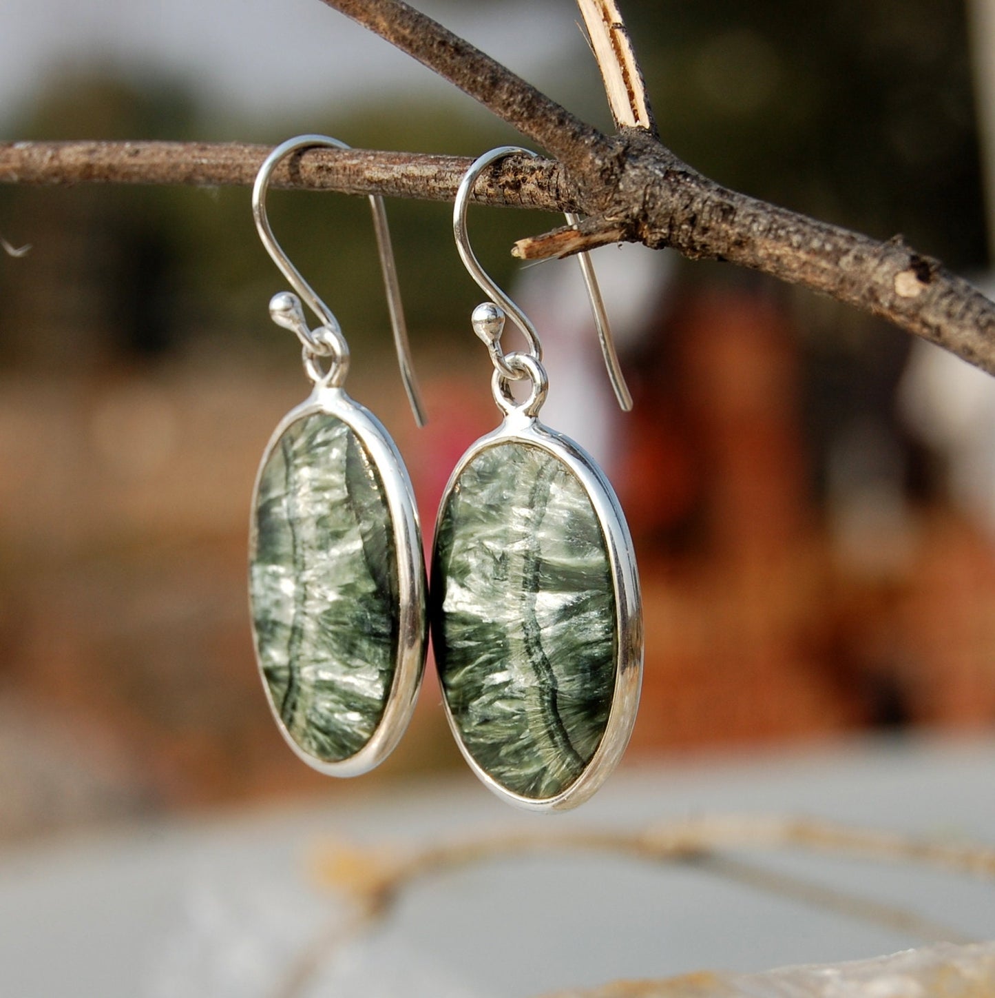 Seraphinite Drop Earrings