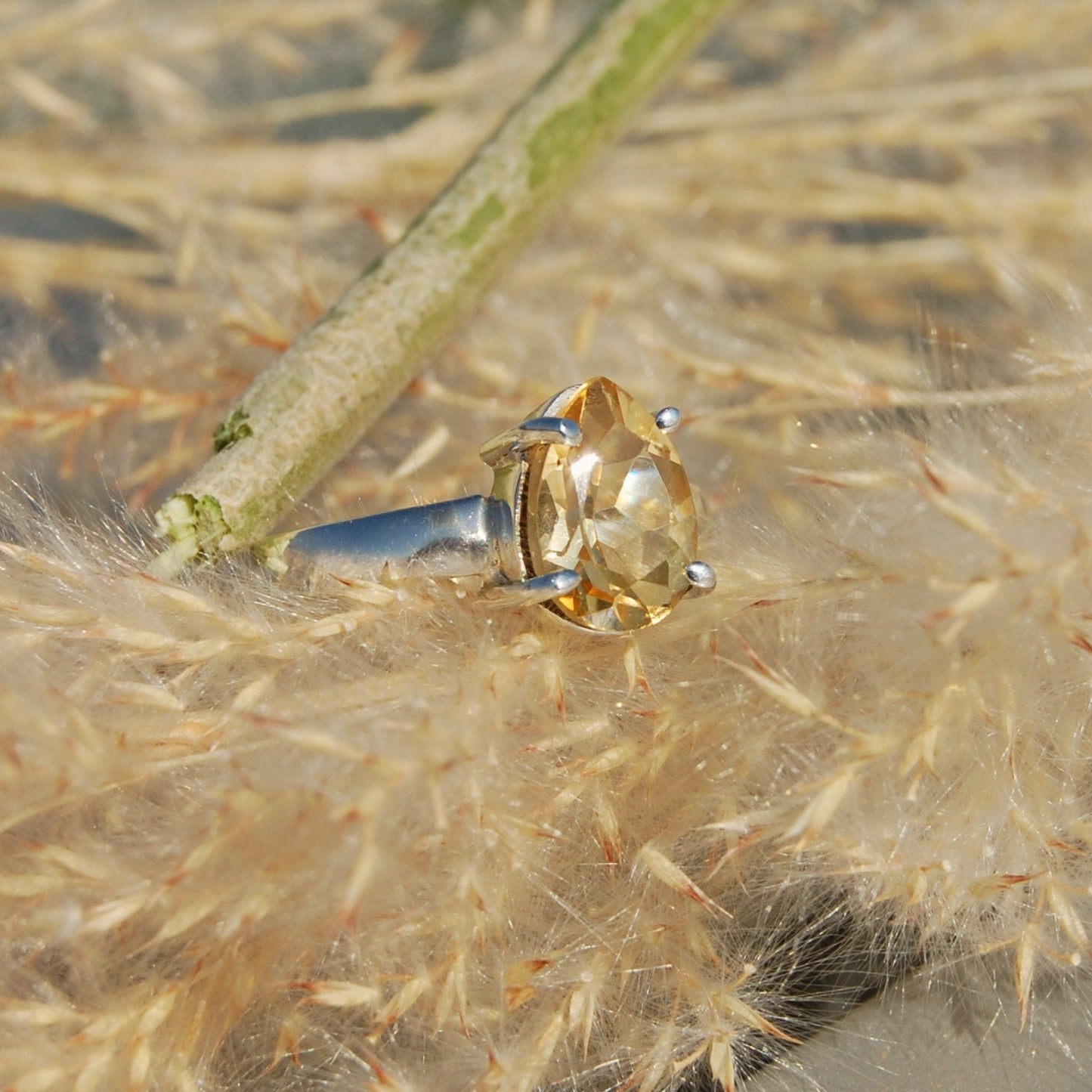 Yellow Citrine Ring
