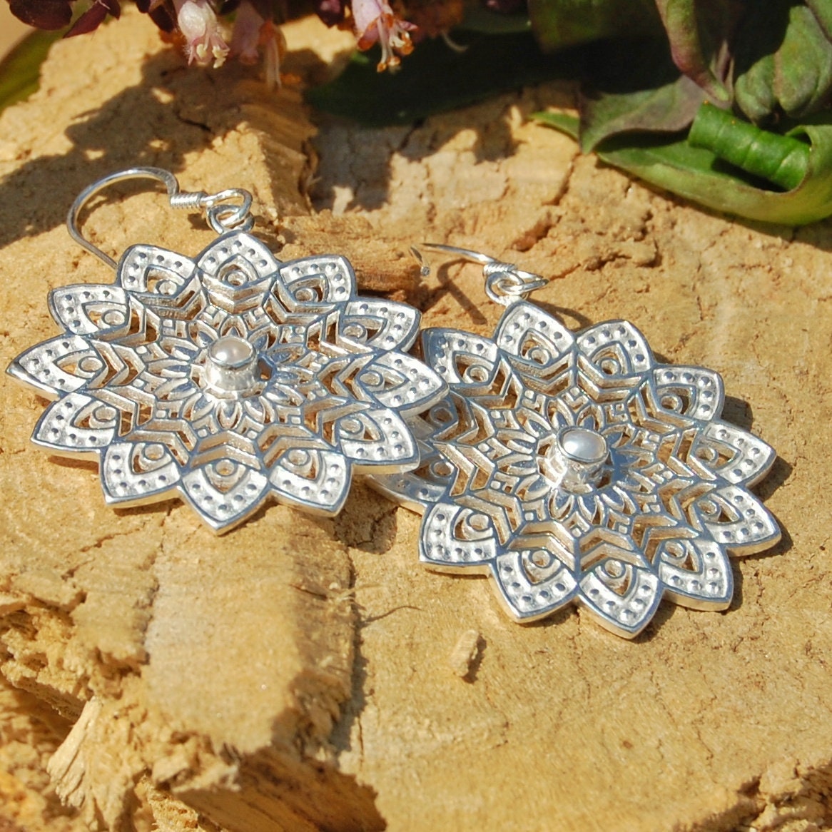 Flower Cutout Jali Earrings