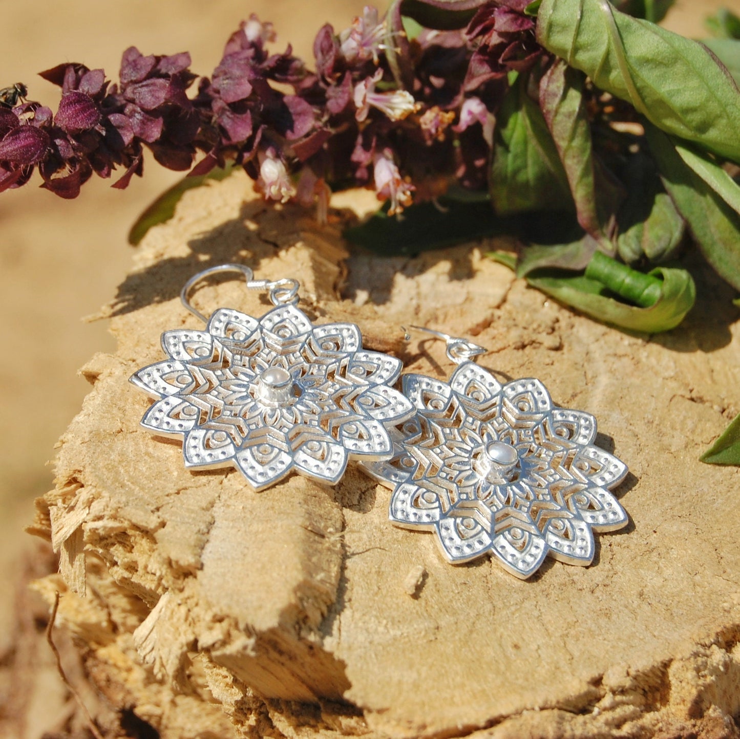Flower Cutout Jali Earrings