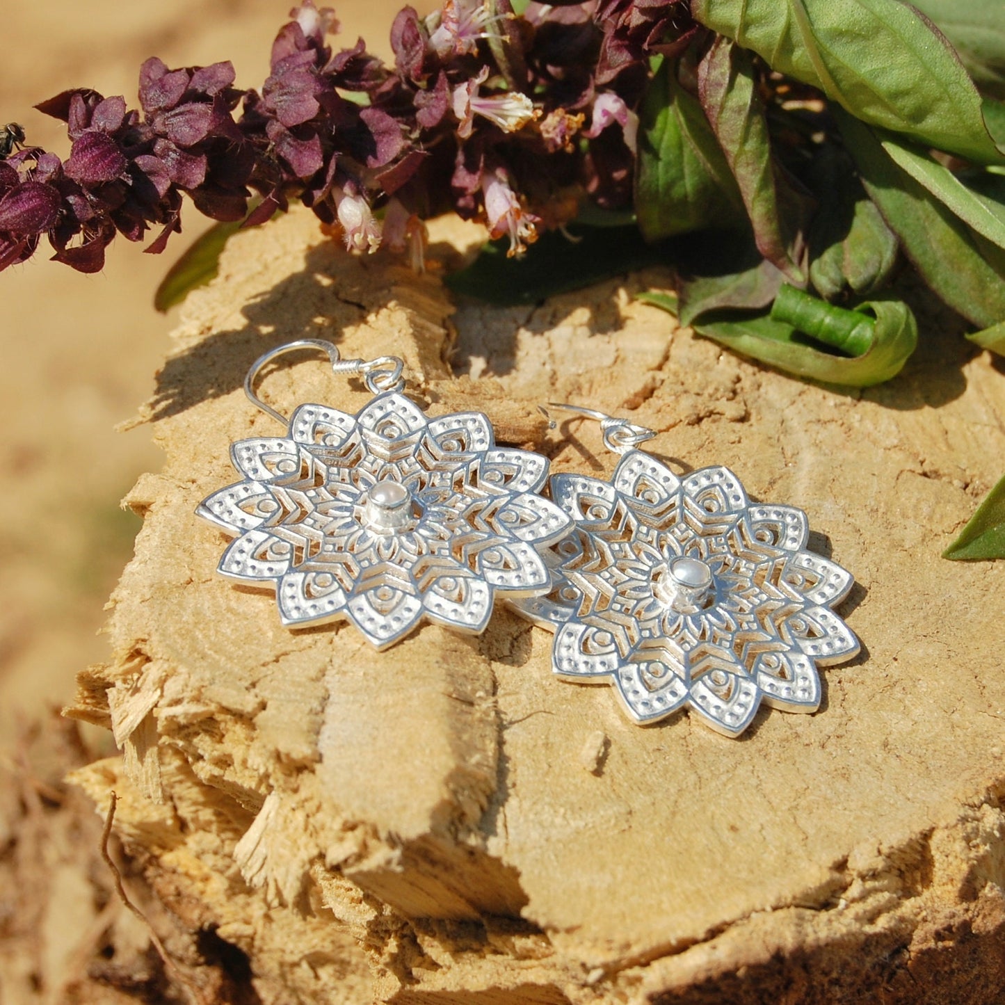Flower Cutout Jali Earrings