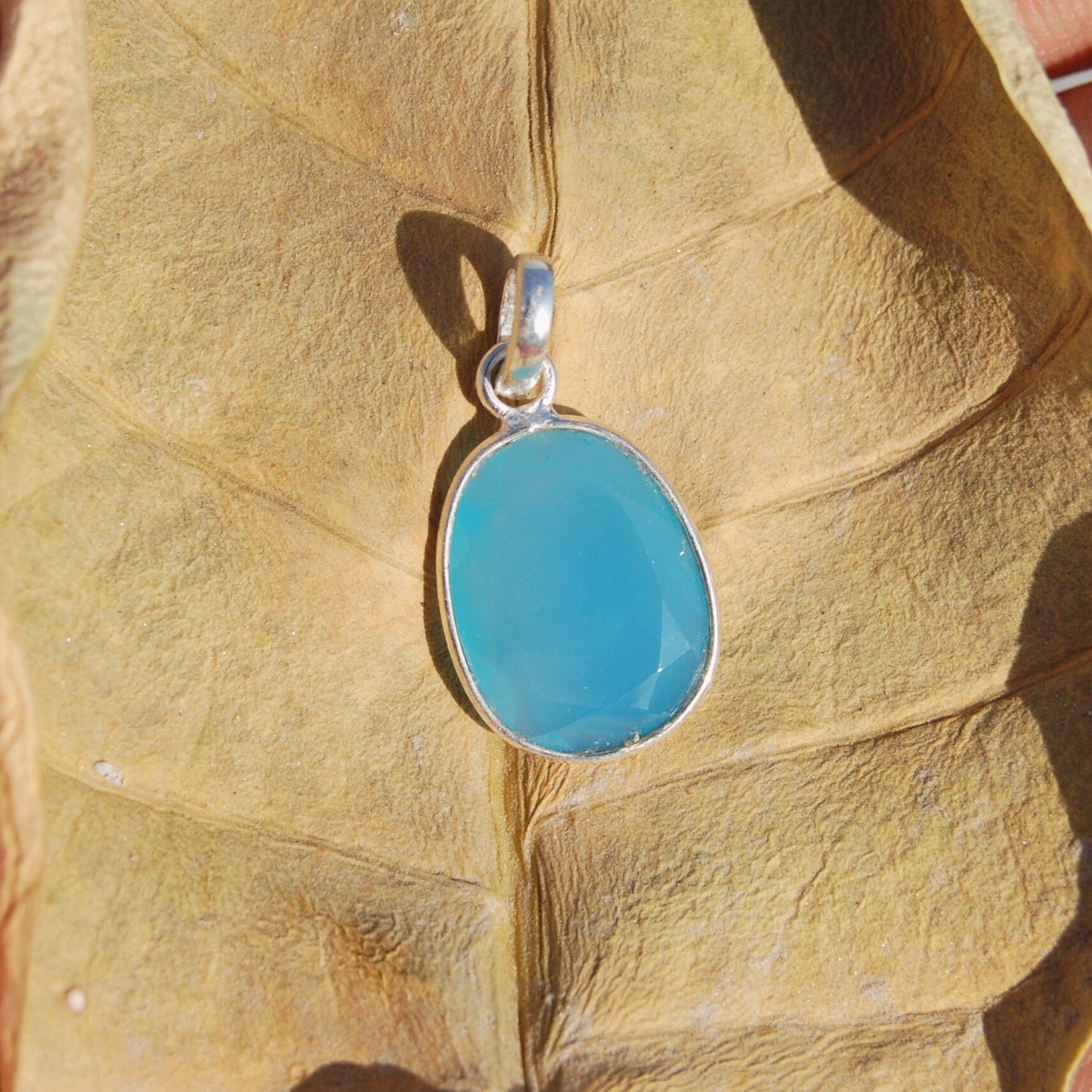 Blue Chalcedony Pendant