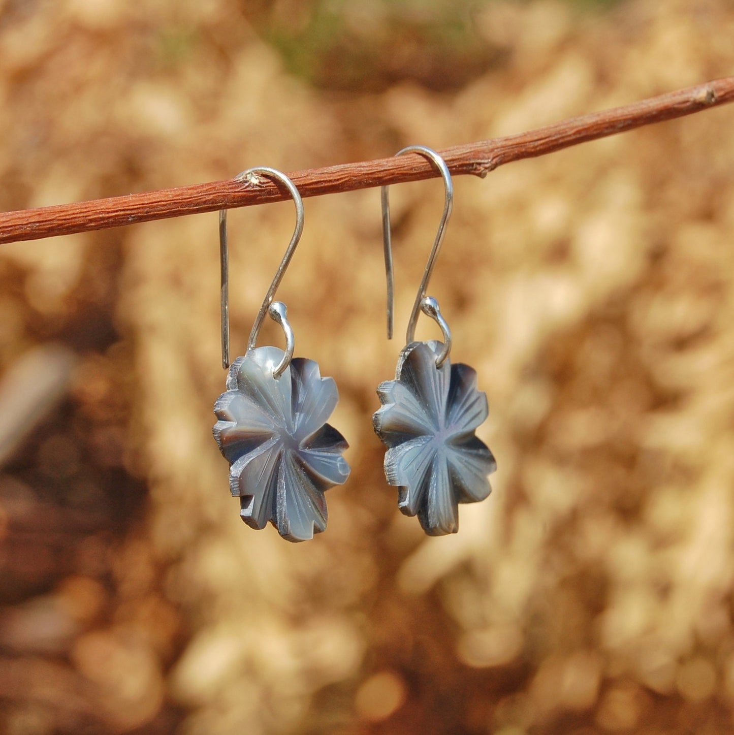 Mother of Pearl Floral Earrings