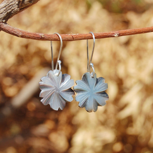 Mother of Pearl Floral Earrings