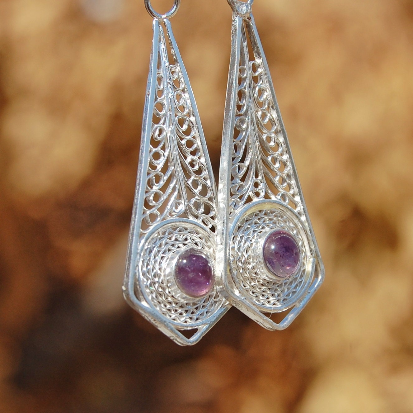 Amethyst Dangling Earrings