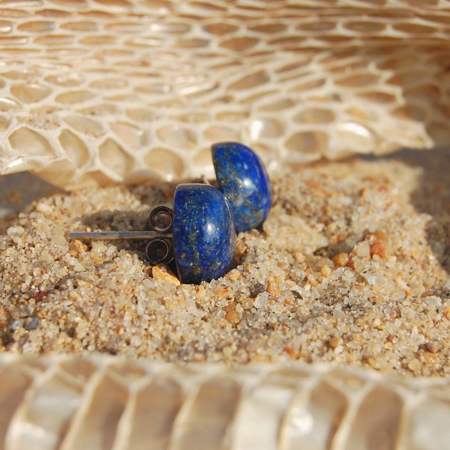 Lapis Lazuli Stud Earrings