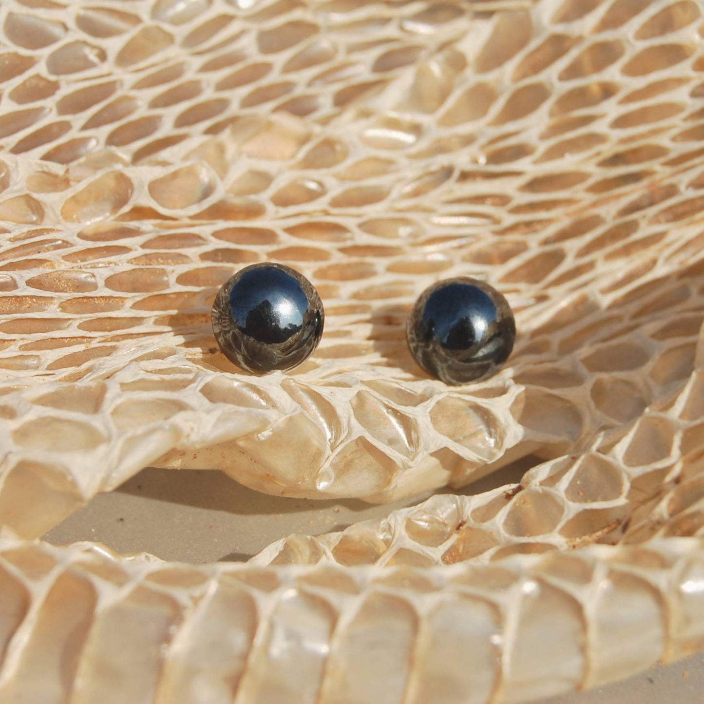 Hematite Stud Earrings