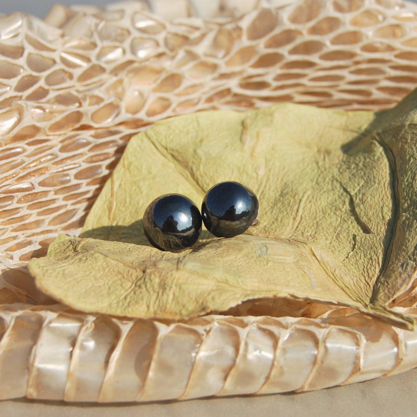 Hematite Stud Earrings