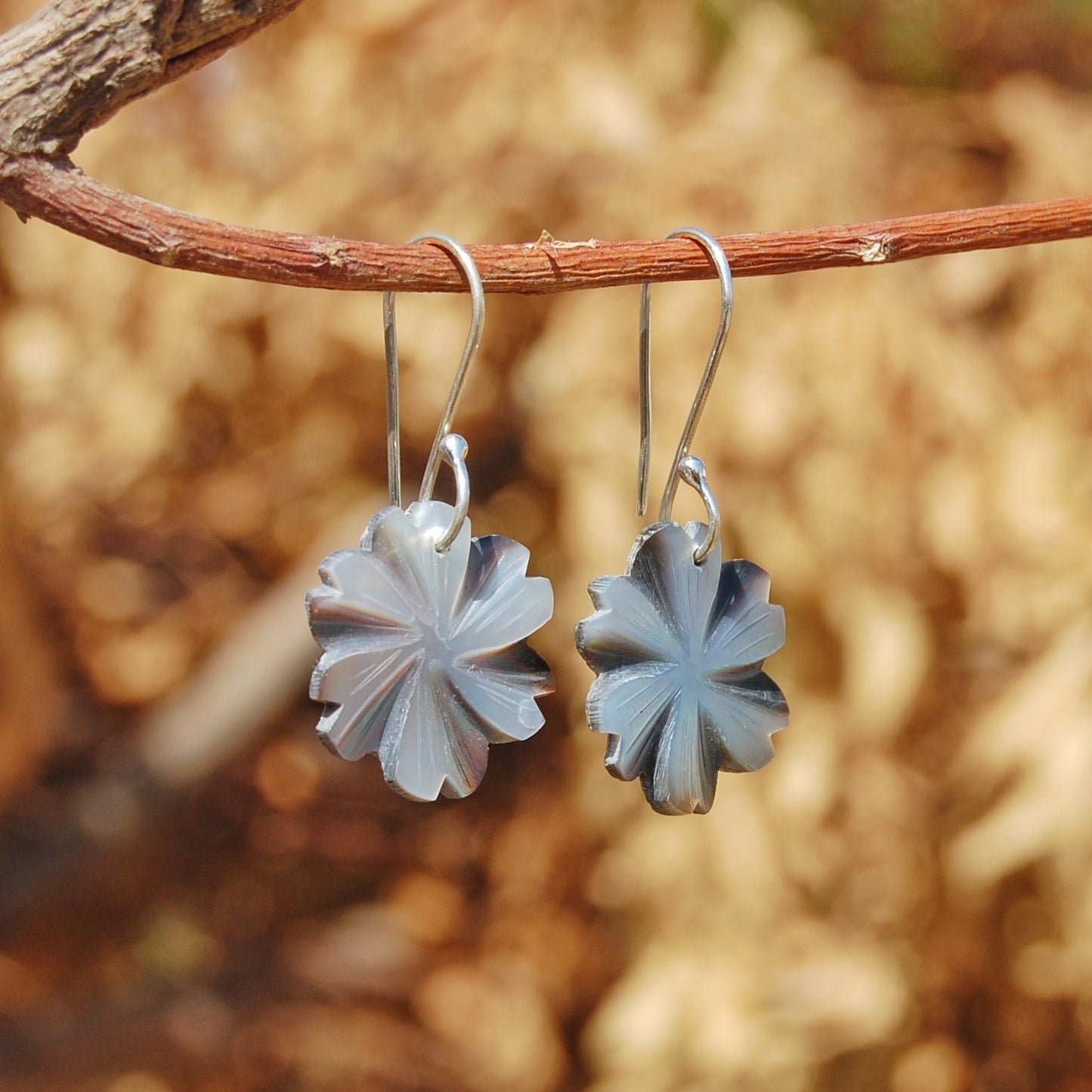 Mother of Pearl Floral Earrings