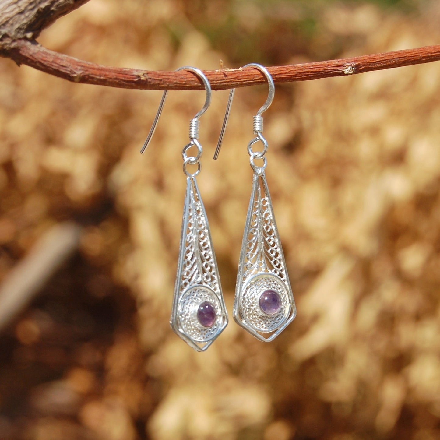 Amethyst Dangling Earrings