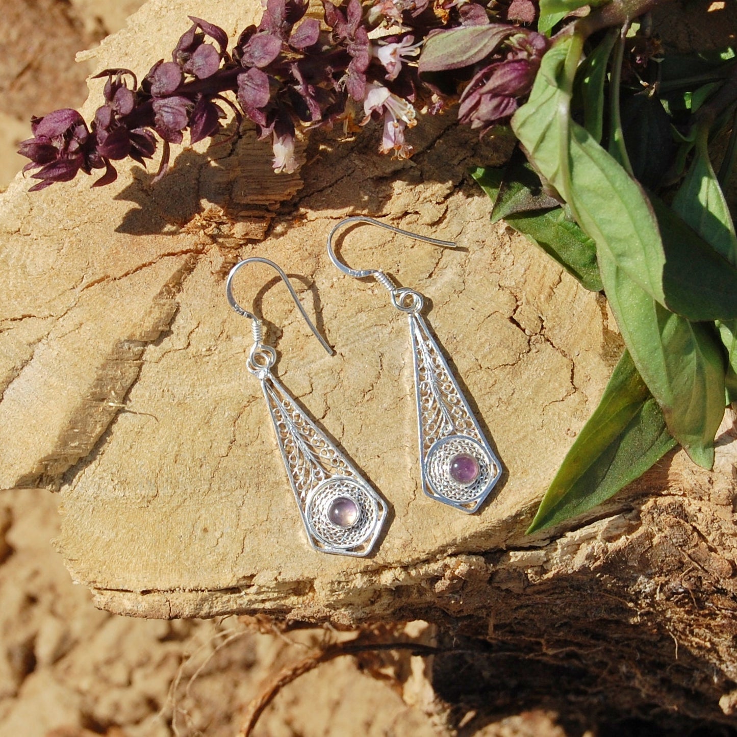 Amethyst Dangling Earrings