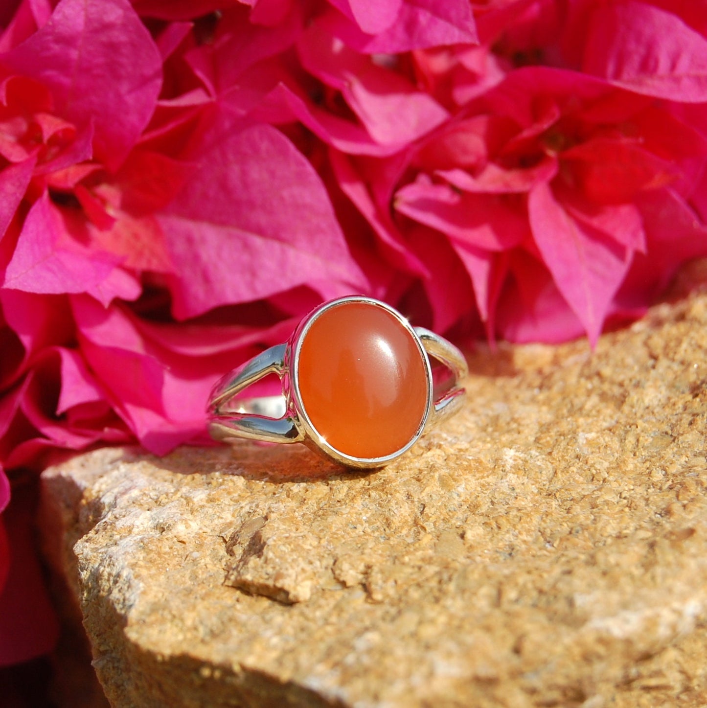 Orange Carnelian Ring