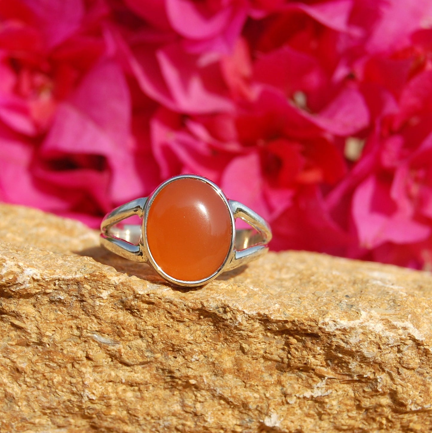 Orange Carnelian Ring