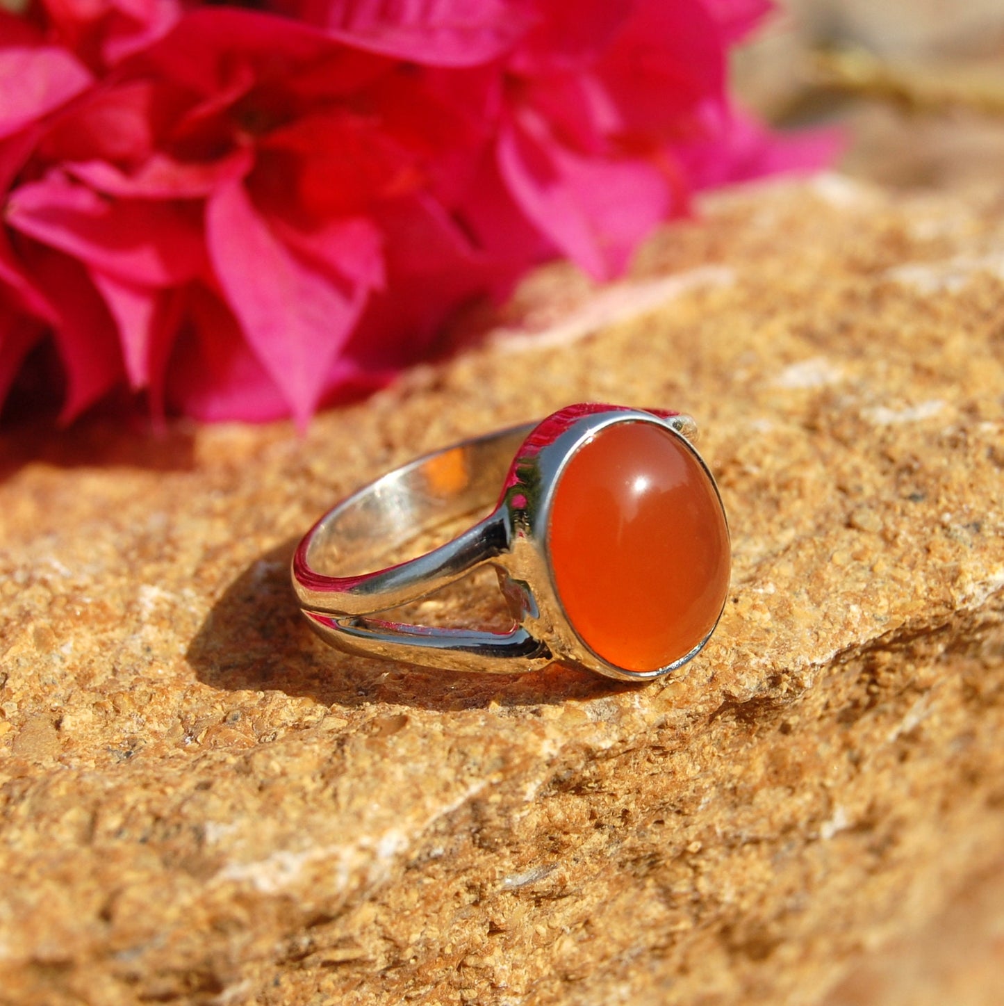 Orange Carnelian Ring