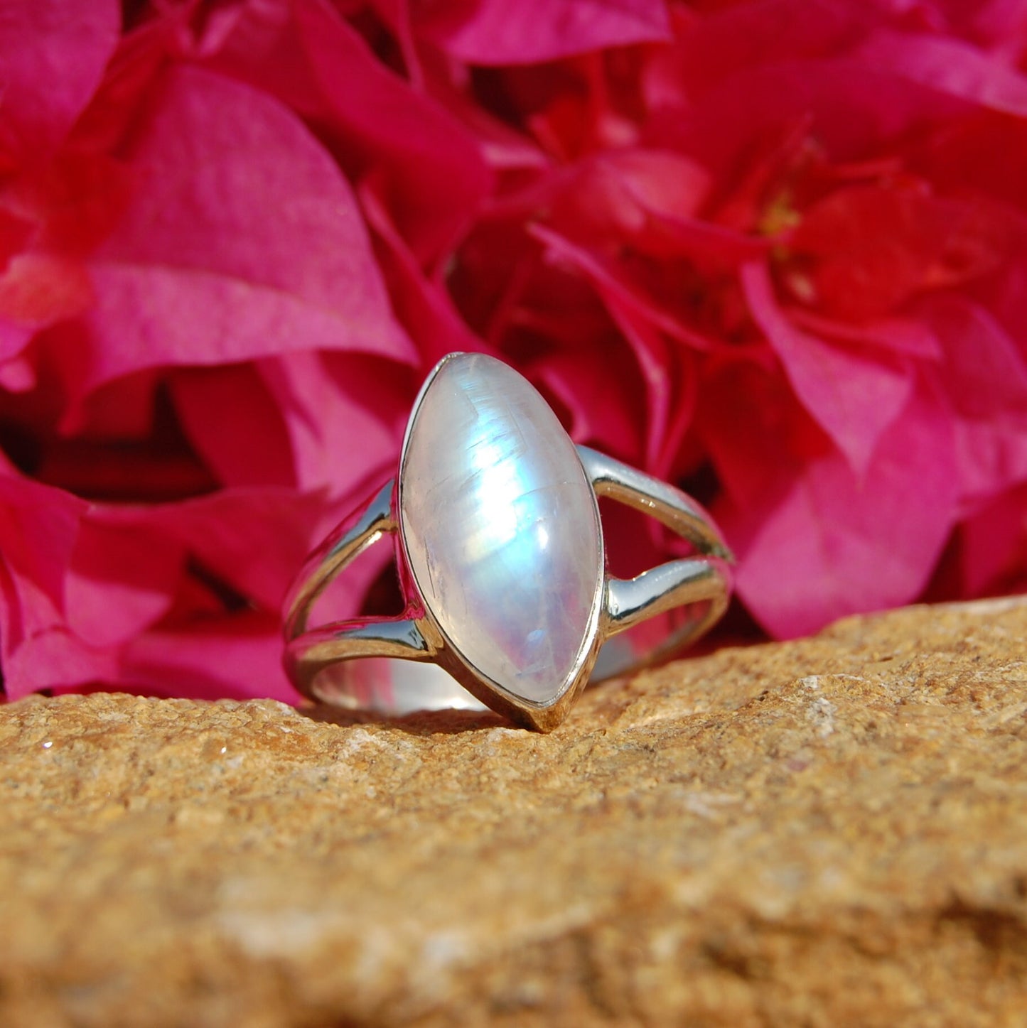 Moonstone Marquise Ring