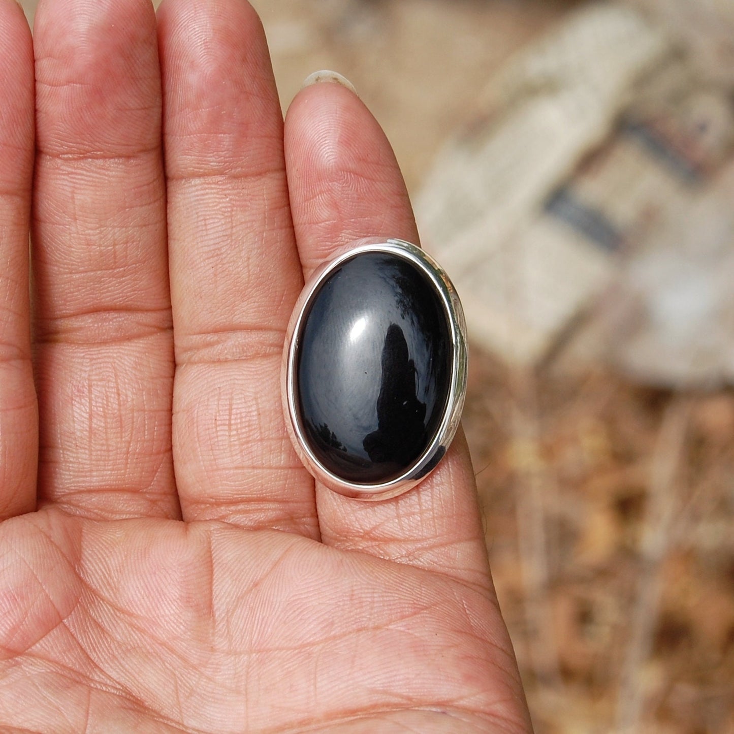 Black Onyx Statement Ring