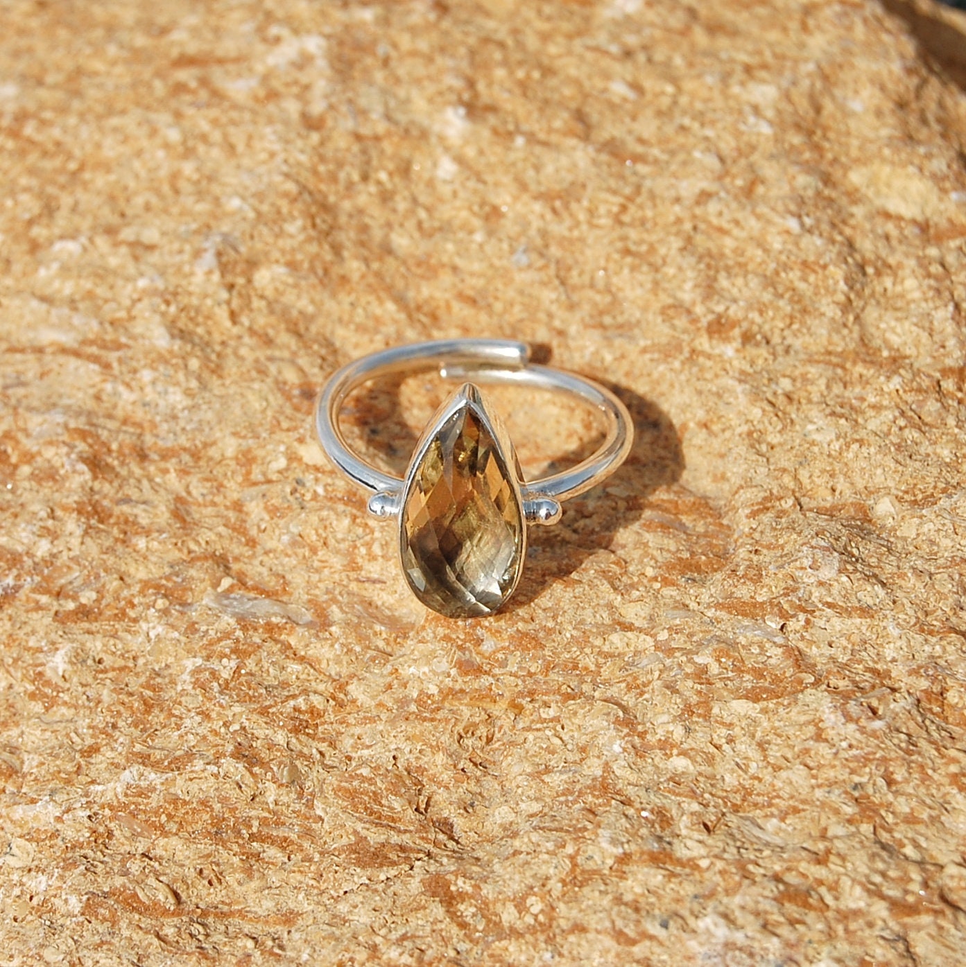 Yellow Citrine Ring