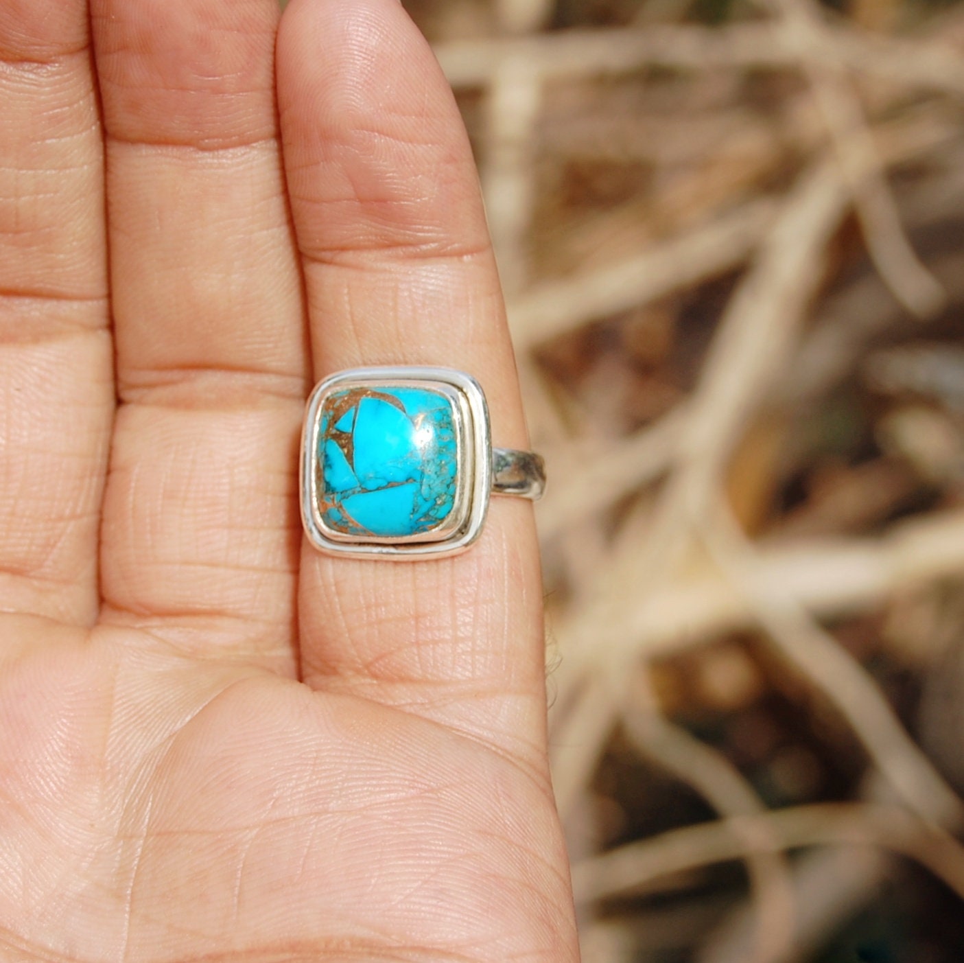 Copper Turquoise Ring