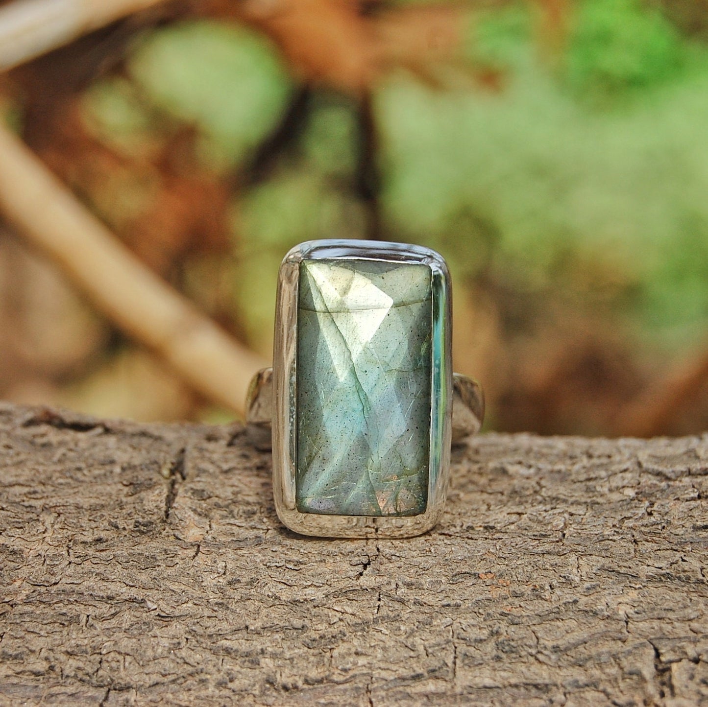 Grey Labradorite Ring