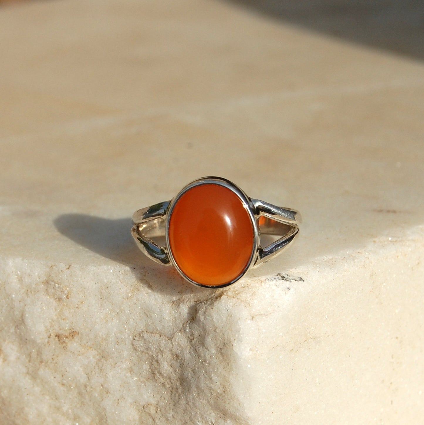 Orange Carnelian Ring