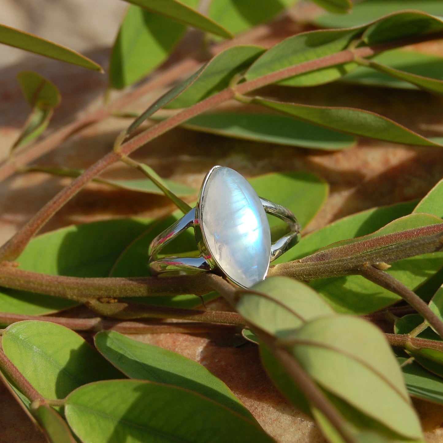 Moonstone Marquise Ring
