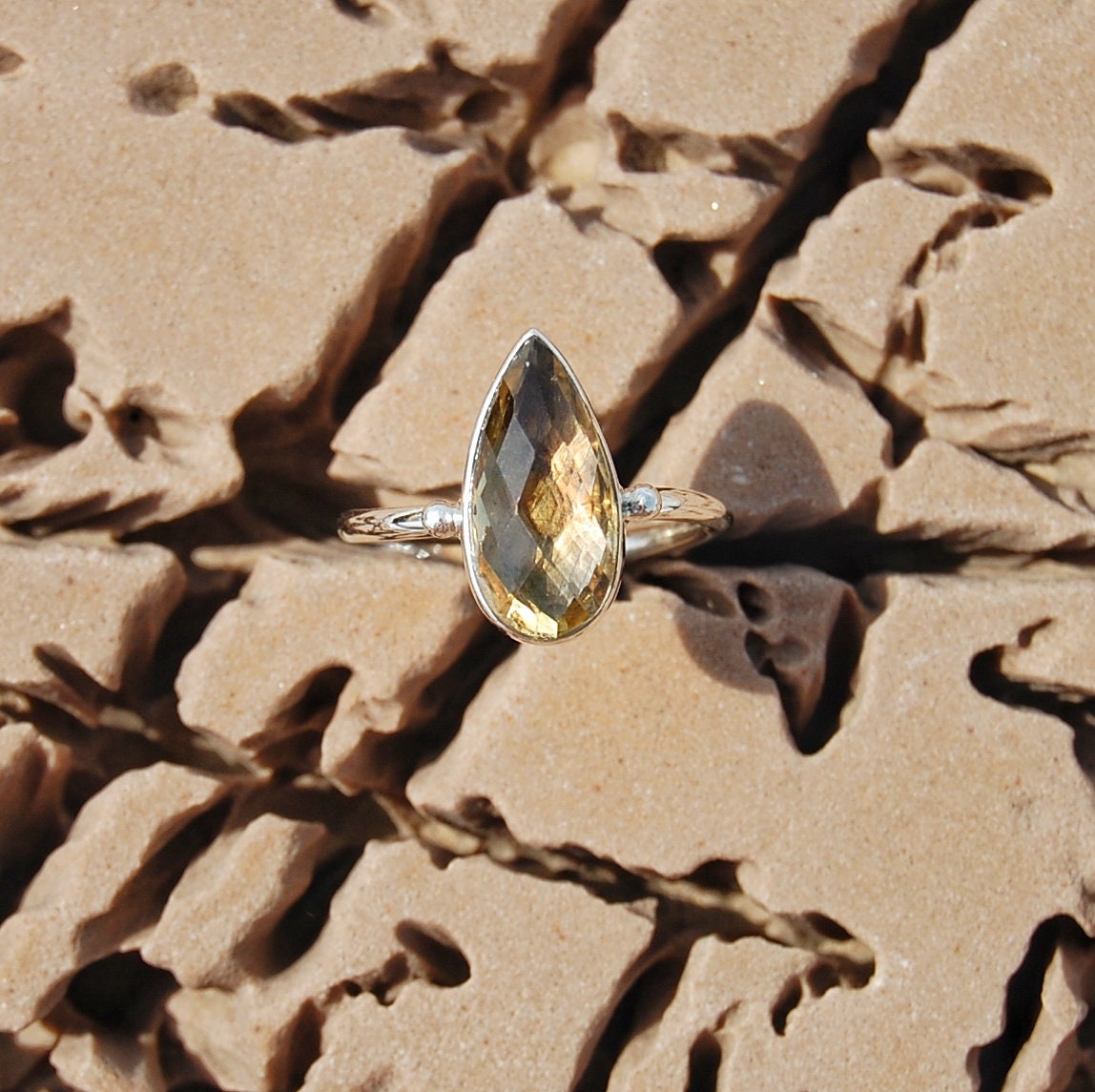 Yellow Citrine Ring