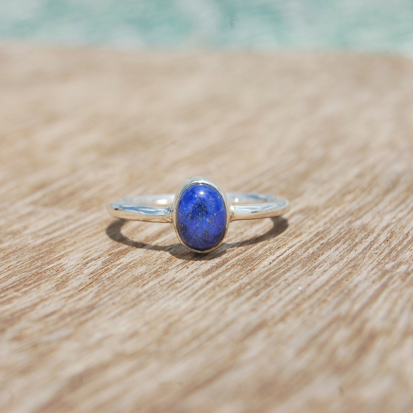 Lapis Lazuli Dainty Ring