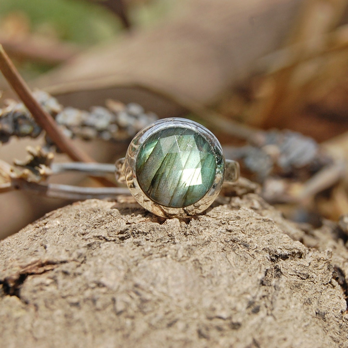 Grey Labradorite Ring