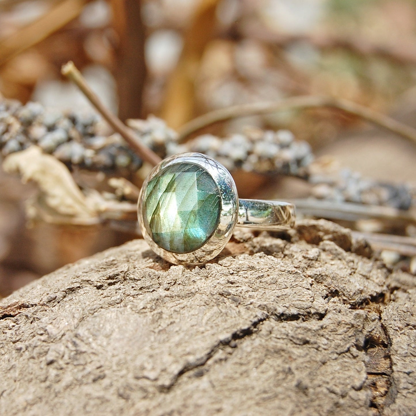Grey Labradorite Ring