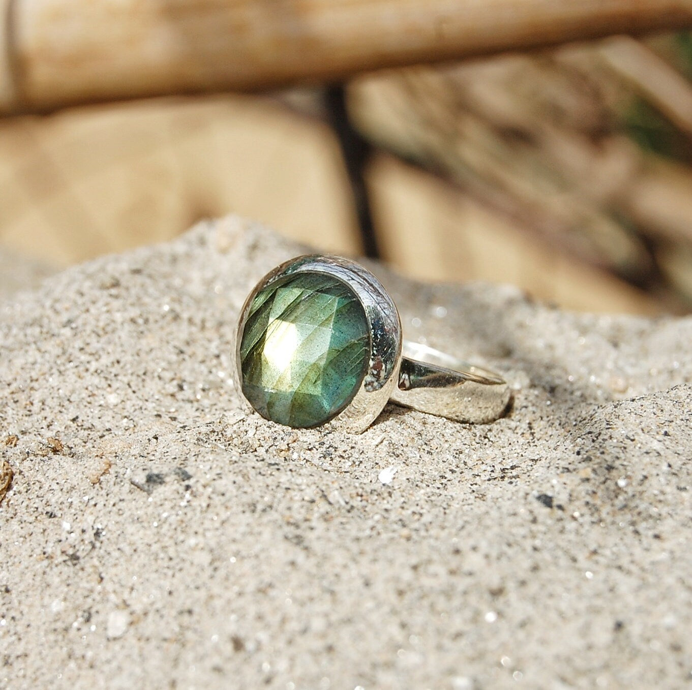 Grey Labradorite Ring