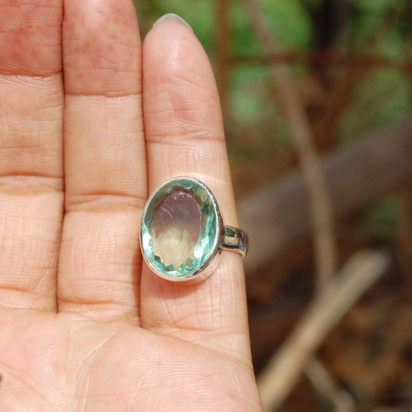Green Fluorite Ring
