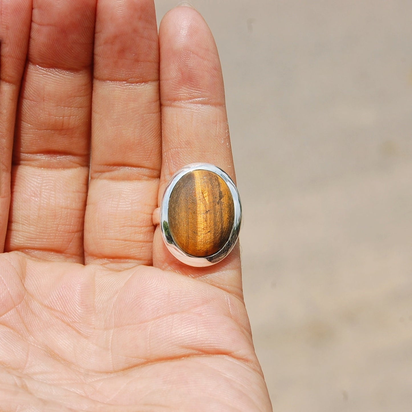 Tiger Eye Statement Ring
