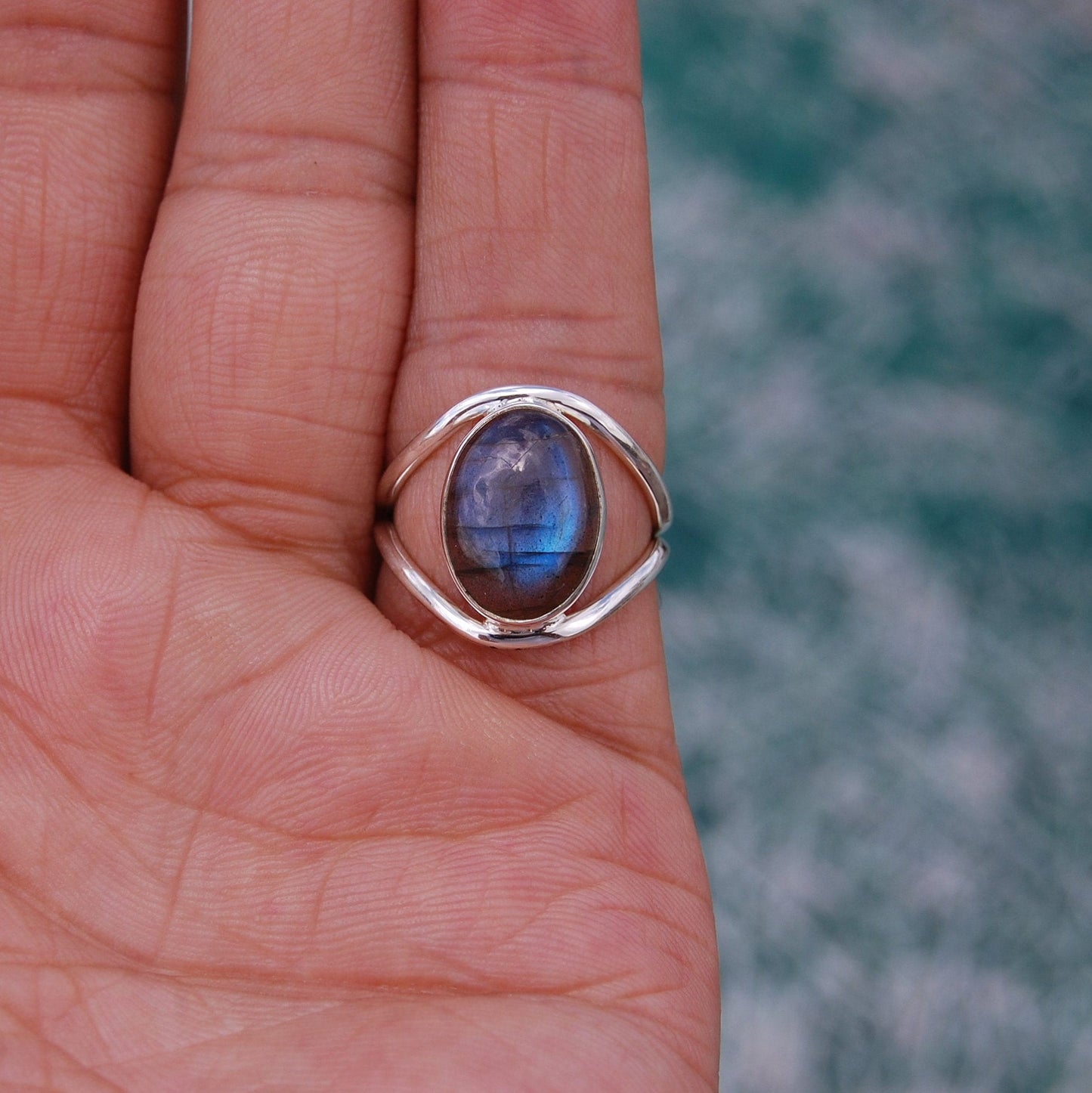 Blue Labradorite Ring