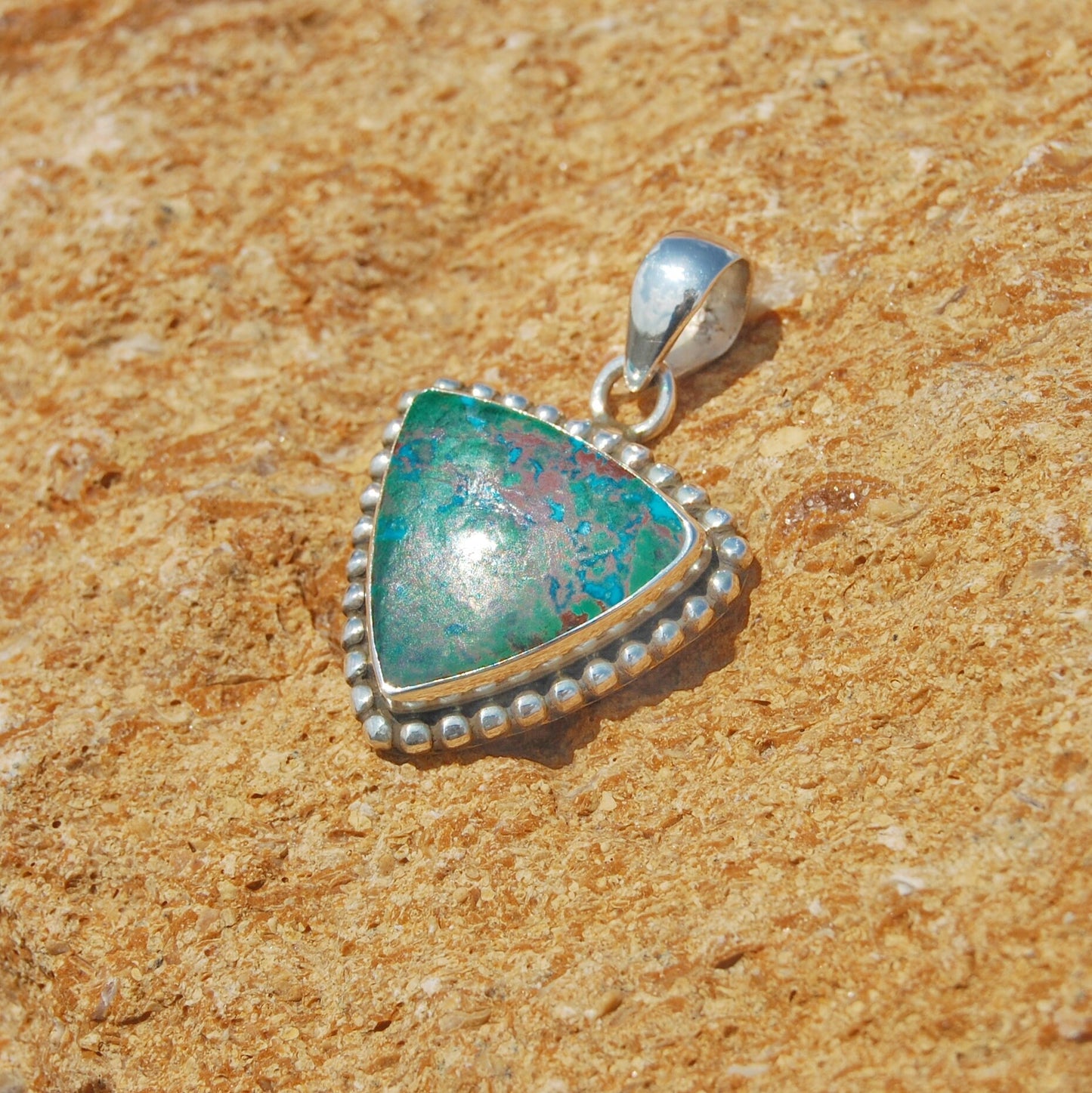 Chrysocolla Trillion Pendant