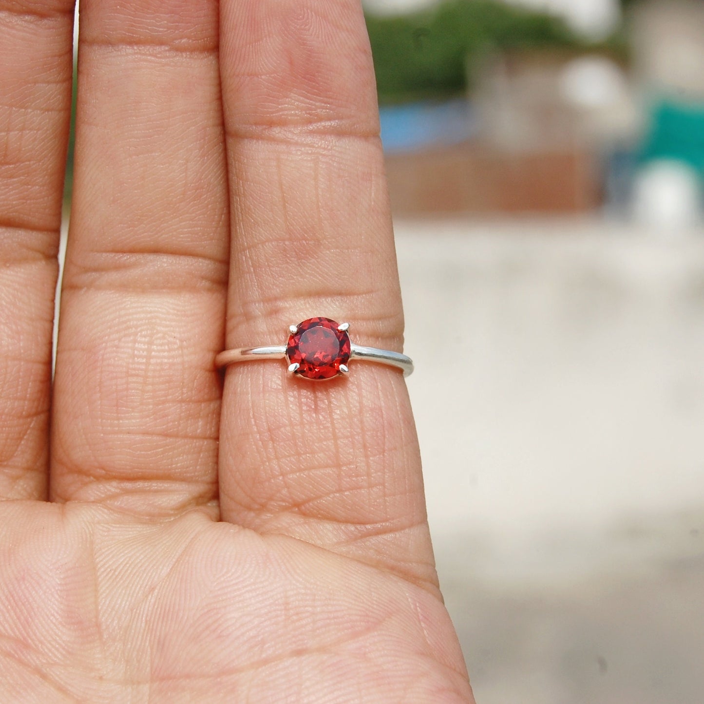Red Garnet Ring