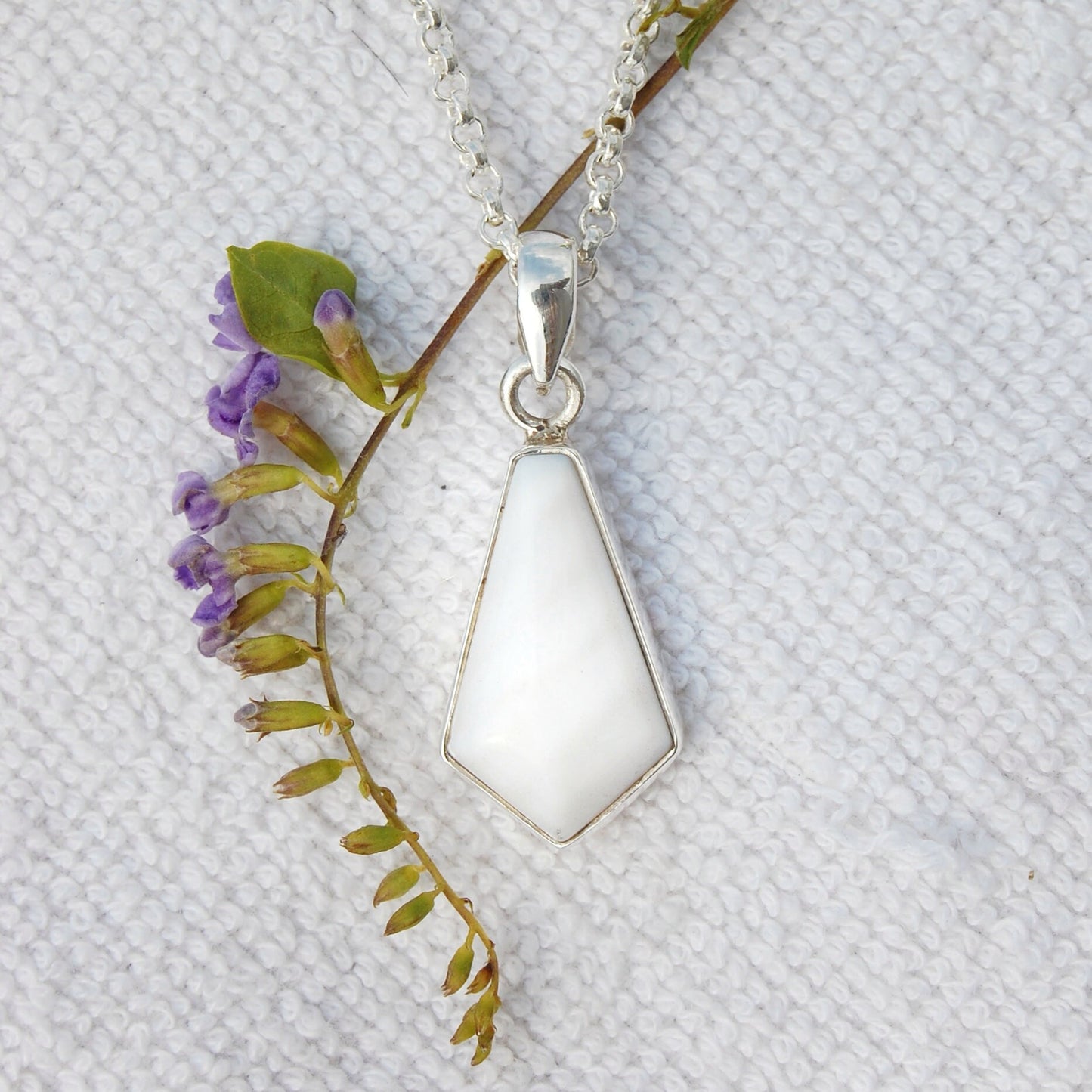 Natural White Quartz Pendant