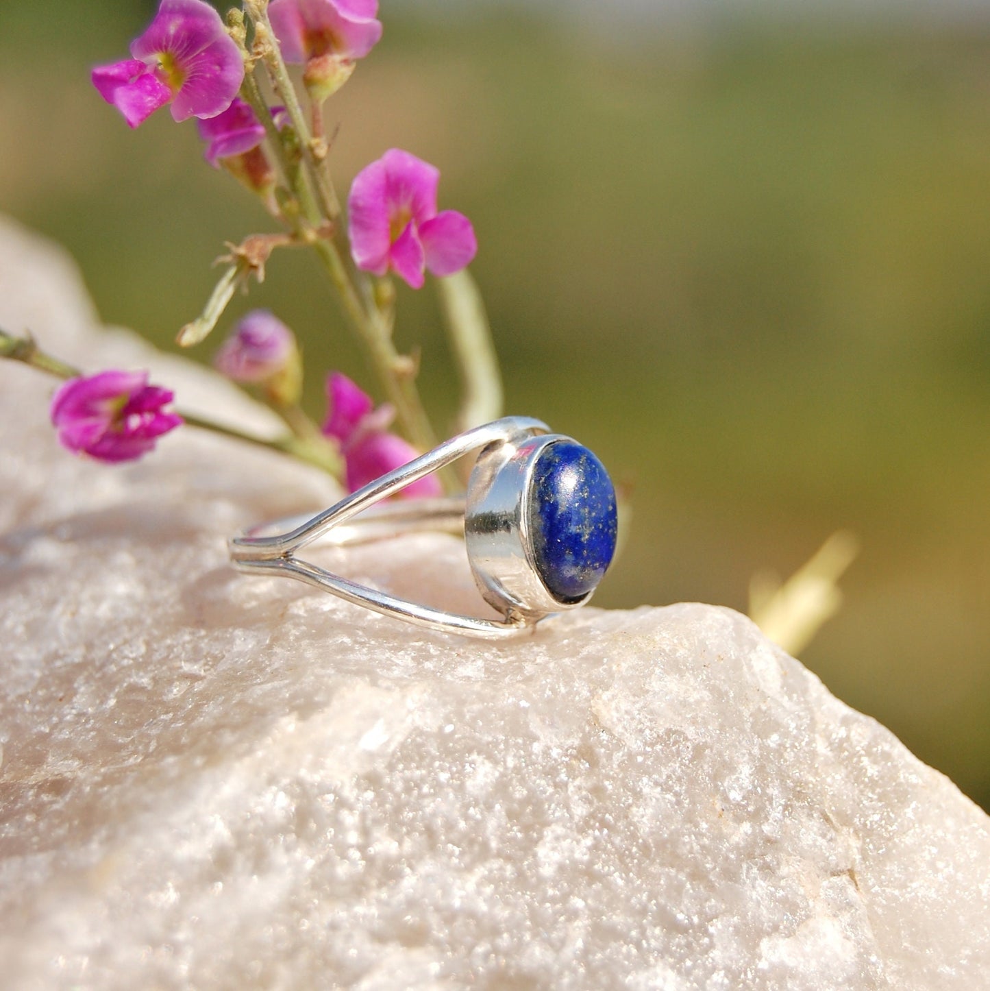 Lapis Oval Cab Ring