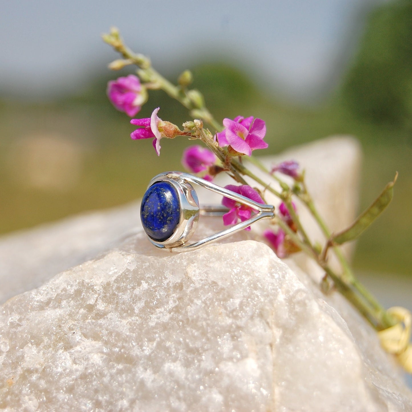 Lapis Oval Cab Ring