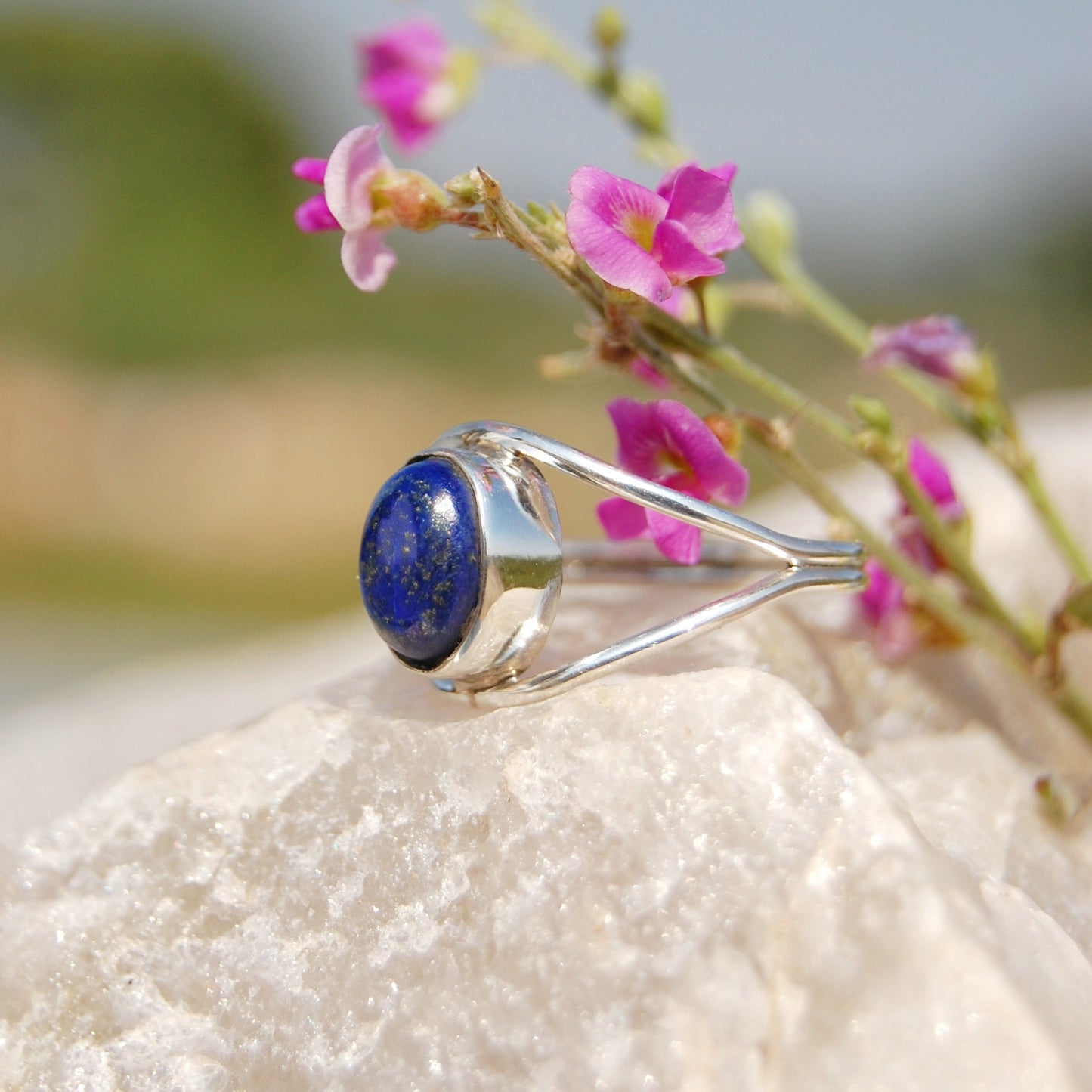 Lapis Oval Cab Ring