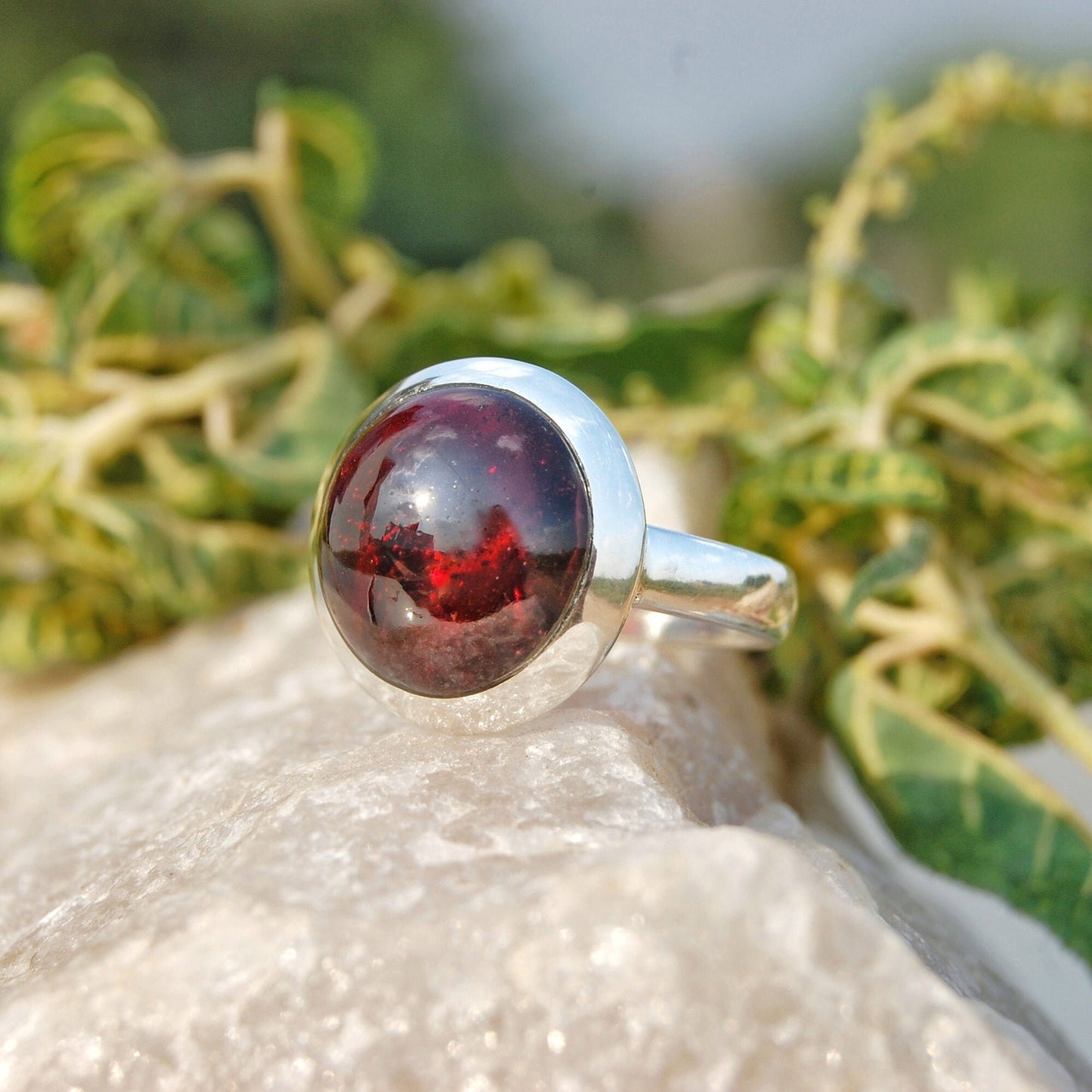 Red Garnet Ring