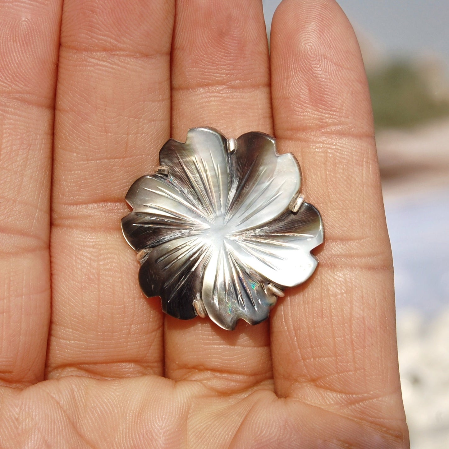 Mother of Pearl Floral Ring for Her