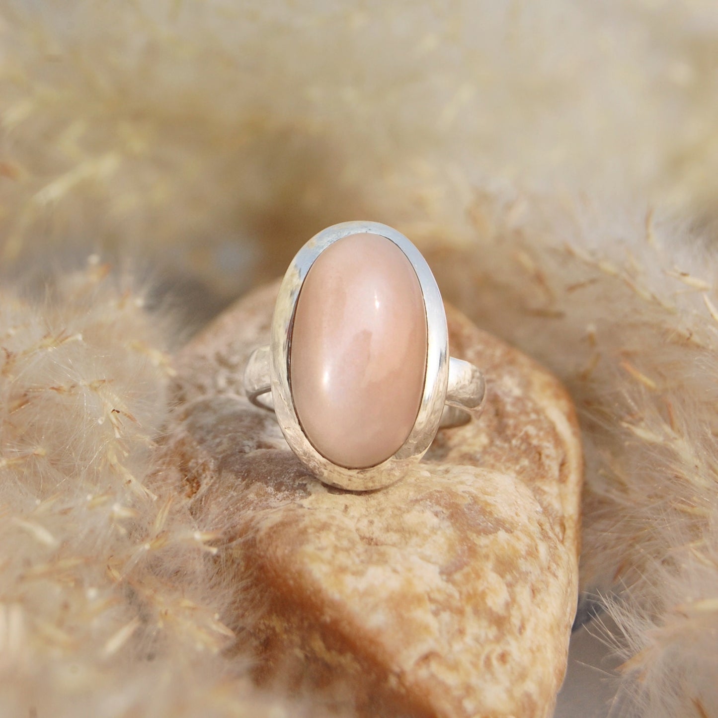 Grey Moonstone Ring