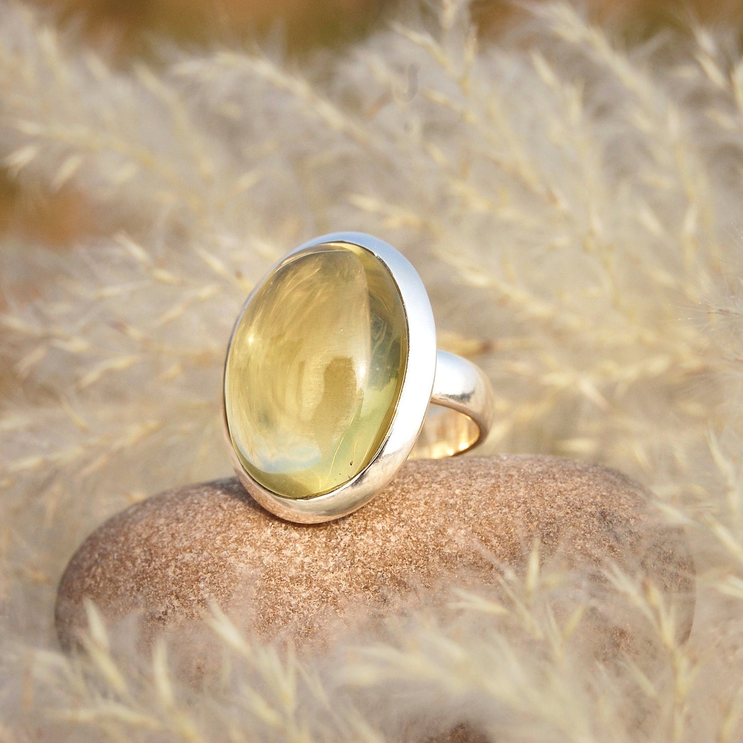 Lemon Quartz Ring