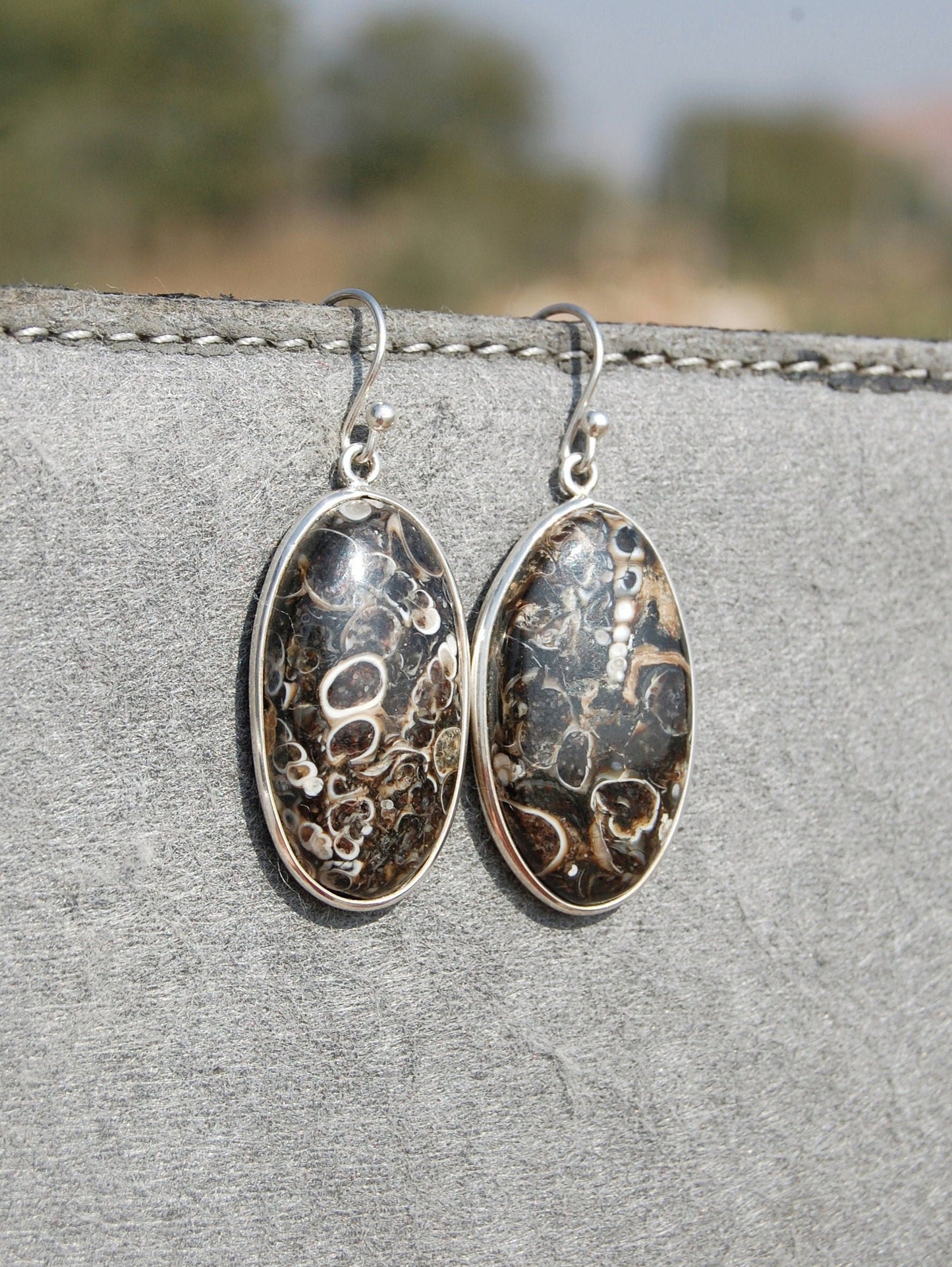 Turtle Jasper Statement Earrings