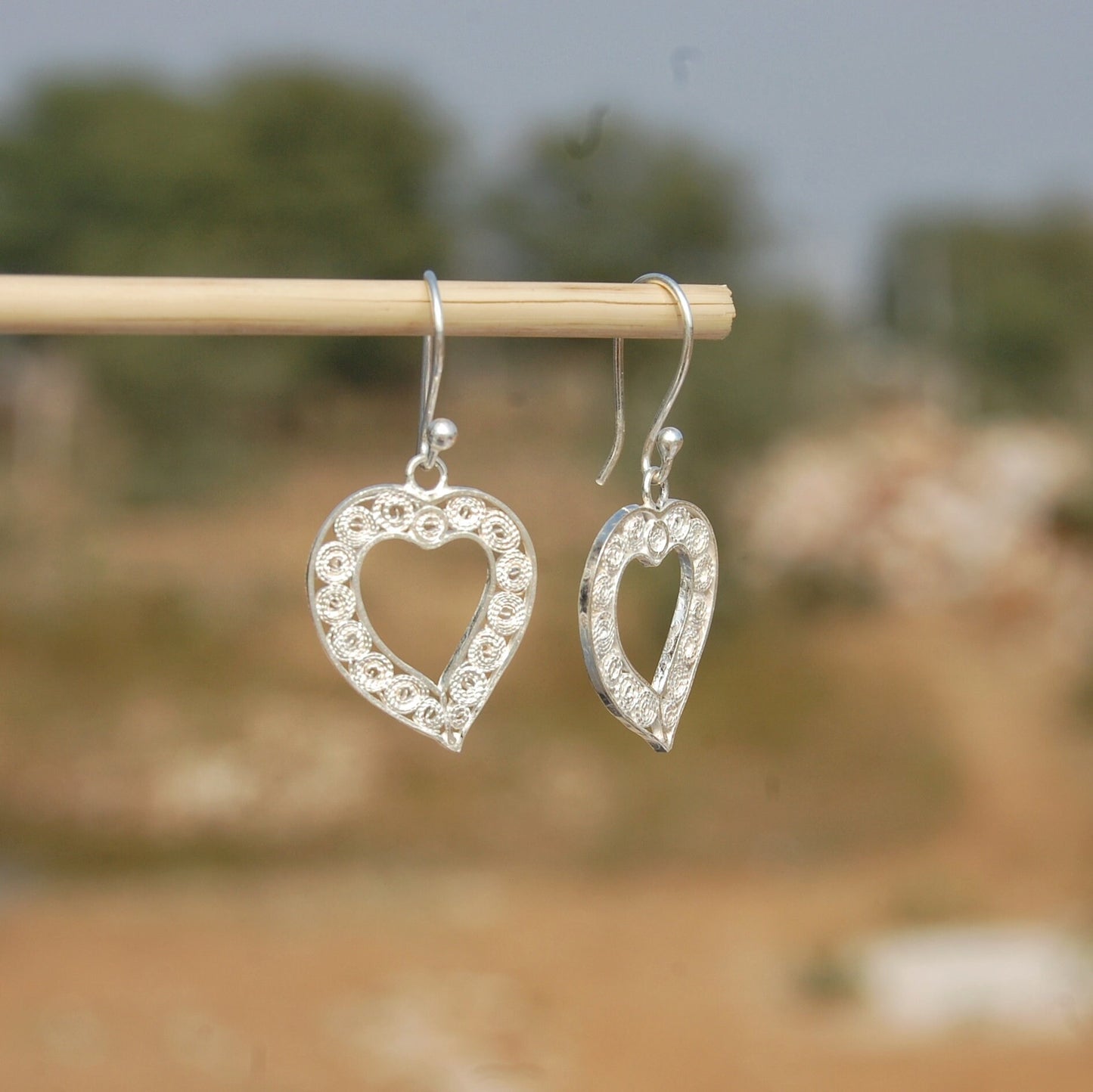 Silver Heart Earrings