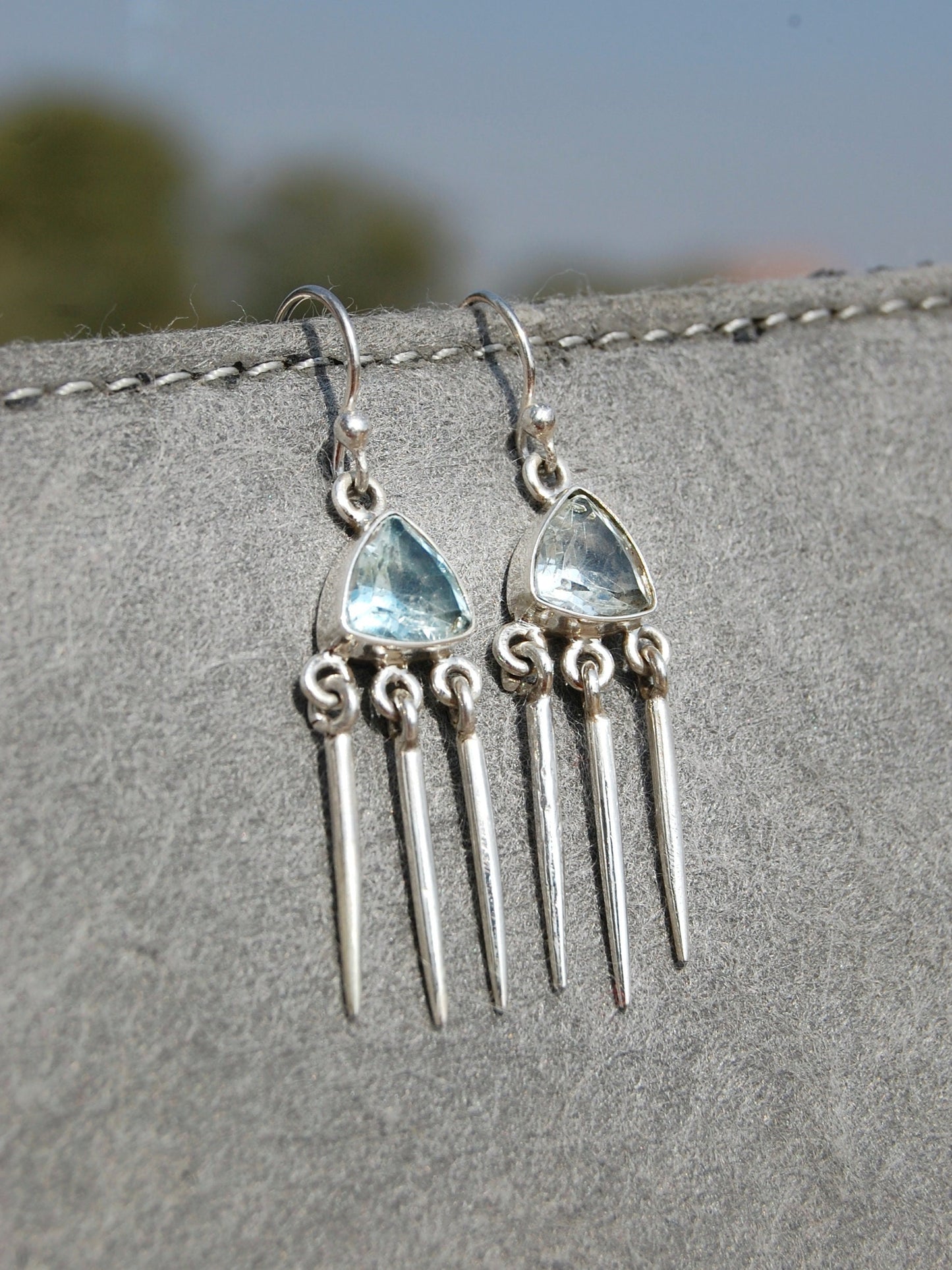 Blue Topaz Dangle Earrings