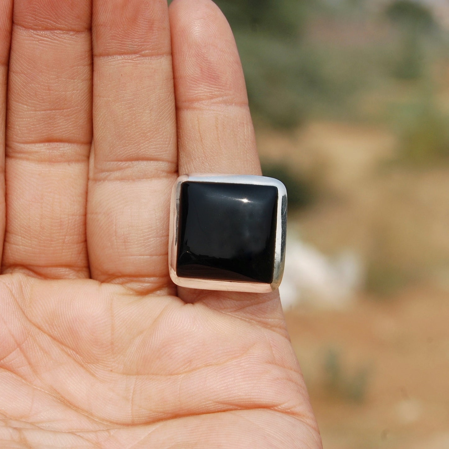 Black Onyx Statement Ring