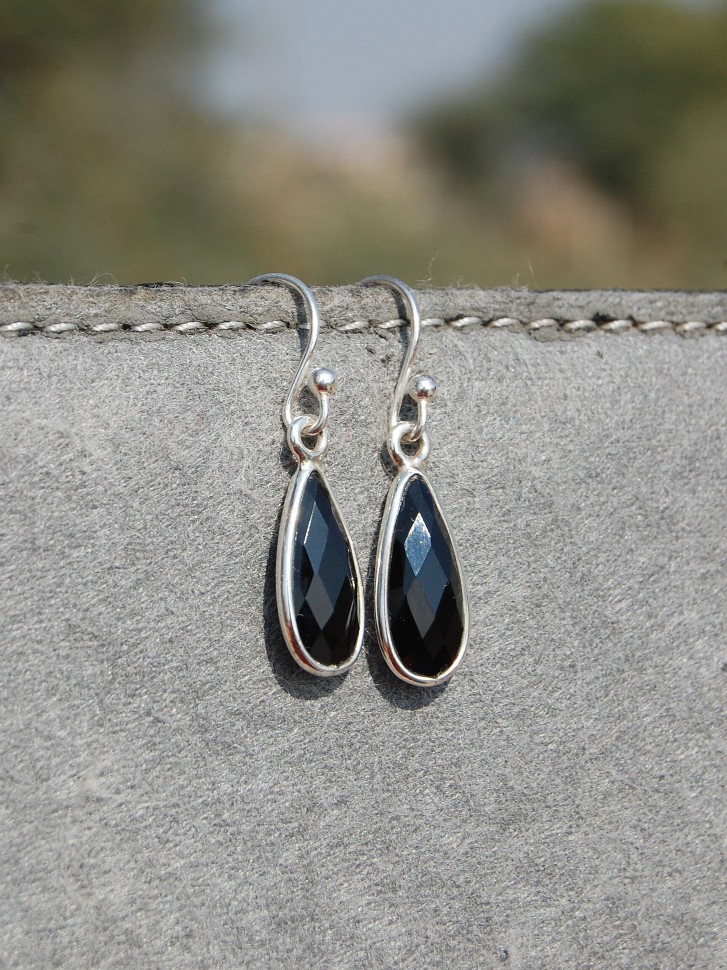 Black Onyx Drop Earrings